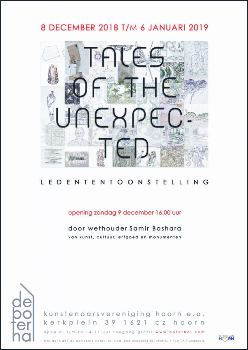 Poster ledententoonstelling -Tales of the unexpected-