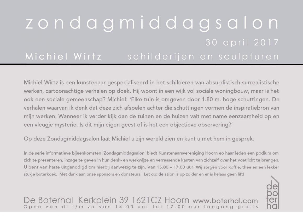 Zondagmiddagsalon Michiel Wirtz Zondagmiddagsalon Michiel Wirtz